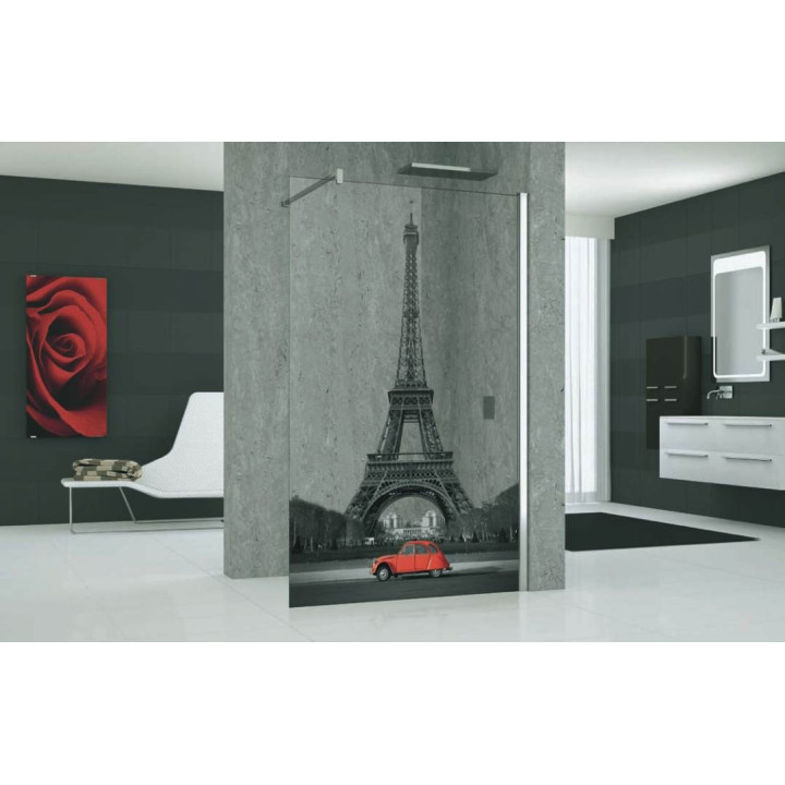 Ścianka stała prysznicowa Novellini Kuadra H2 ze skrzydłem obrotowym 80+37 cm- sanitbuy.pl