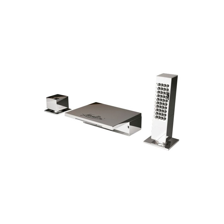 Parawan nawannowy Novellini Aurora 3 z elementem stałym - 98x150 cm- sanitbuy.pl