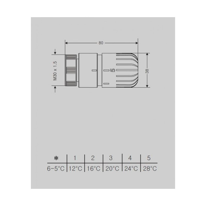 Głowica termostatyczna  Terma Etna CHROM- sanitbuy.pl