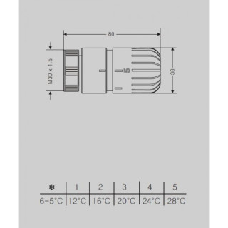 Głowica termostatyczna  Terma  ETNA biała- sanitbuy.pl