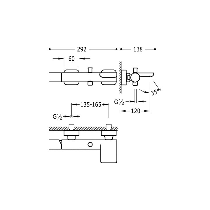 Bateria wannowaTres Loft Colors z kaskadą, stalowa- sanitbuy.pl
