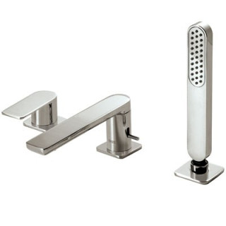 Bateria wannowa  Tres Loft Colors trzyotworowa , stalowa- sanitbuy.pl