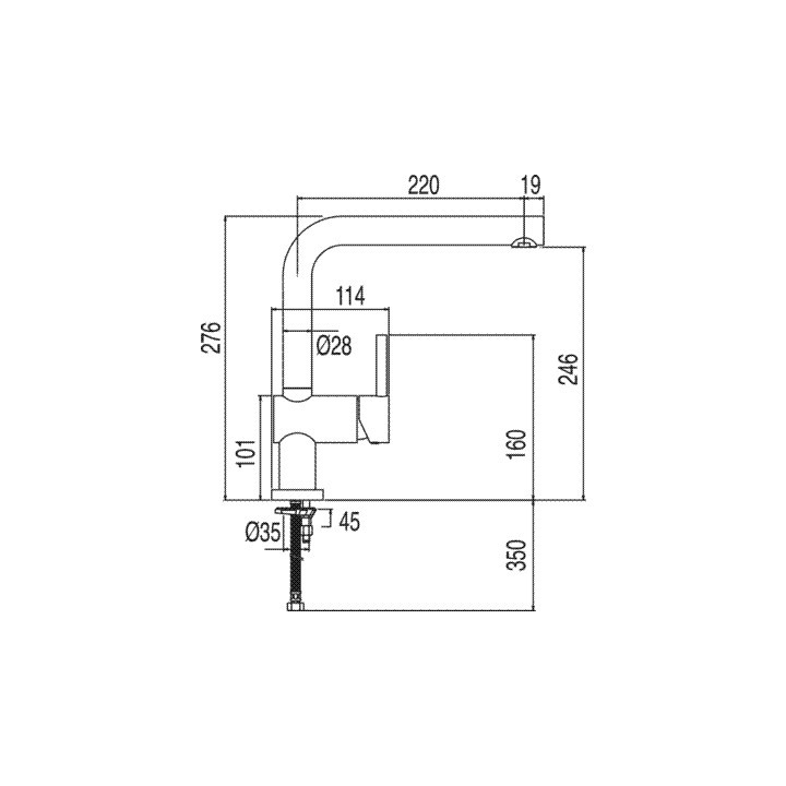 Bateria zlewozmywakowa Tres, stalowa- sanitbuy.pl