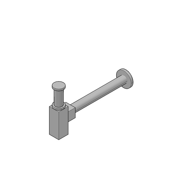 Syfon Omnires do umywalki, wzór ozdobny kwadrafowy- chrom- sanitbuy.pl