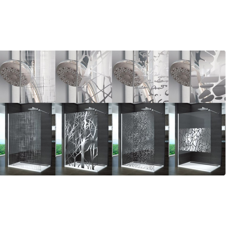 Kabina SanSwiss Pur PUE2P wejście narożne 100x100cm, część lewa, profil chrom, szkło przeźroczyste (montaż z profilem)- sanitbuy