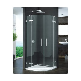 Kabina półokrągła SanSwiss Pur PU4 z drzwiami dwuczęściowymi, 75-120 cm, chrom, szkło przeźroczyste (montaż bezprofilowy)- sanit