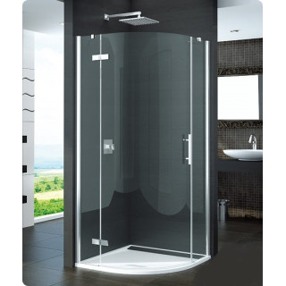Kabina półokrągła SanSwiss Pur P3P  drzwi 1-częściowe prawe 100 cm, chrom, szkło przeźroczyste (montaż z profilem) - sanitbuy.pl
