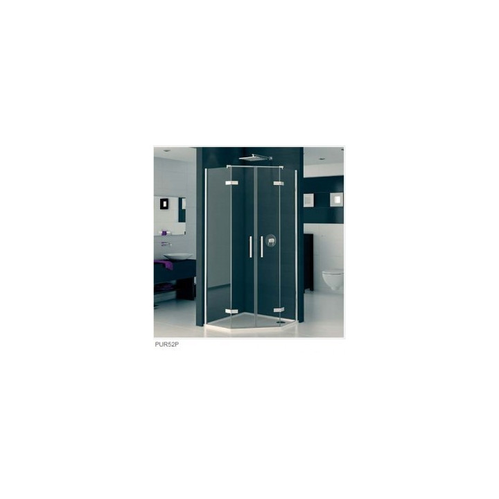 Drzwi do kabiny pięciokątnej  dwuczęściowe SanSwiss Pur PUR51 prawe  45 - 100 cm, chrom, szkło przeźroczyste (montaż z profilem)