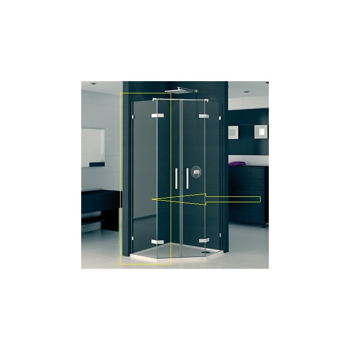Ścianka do  kabiny pięciokątnej SanSwiss Pur PUT52  30 - 100 cm, szkło przeźroczyste (montaż bezprofilowy)- sanitbuy.pl