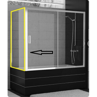 Ścianka boczna do parawanu nawannowego SanSwiss TOP-Line  70 cm, srebrny mat, szkło przeźroczyste- sanitbuy.pl