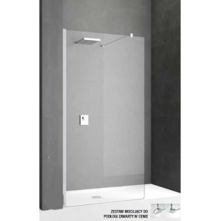 Ścianka wolnostojąca Novellini Kali H 77-88cm, profil srebrny,  szkło przeźroczyste- sanitbuy.pl