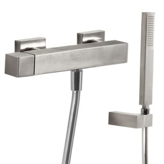 Bateria natryskowa Tres Cuadro, stalowa- sanitbuy.pl