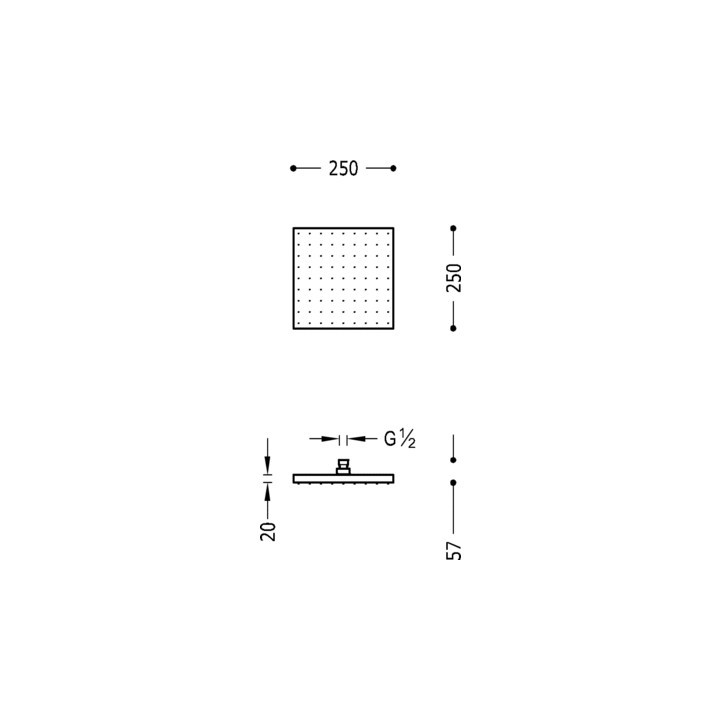 Deszczownica Tres Full 25x25 cm- sanitbuy.pl