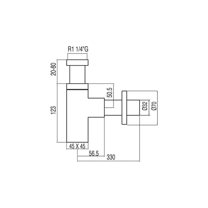 Syfon umywalkowy Tres teleskopowy zewnętrzny - sanitbuy.pl