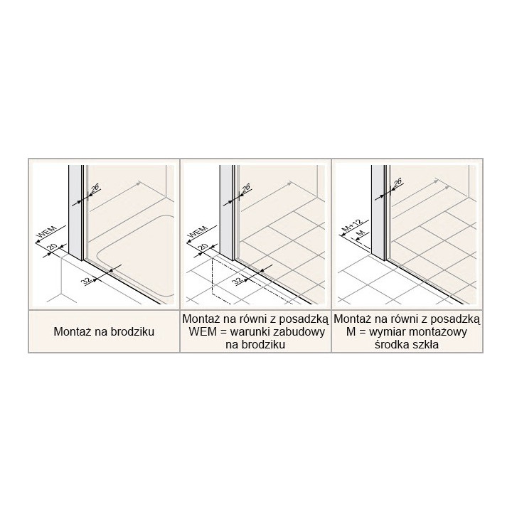 Kabina Huppe Enjoy ELEGANCE wejście narożne  80x80 cm, montaż na brodziku, profil srebrny matowy, szkło przeźroczyste- sanitbuy.