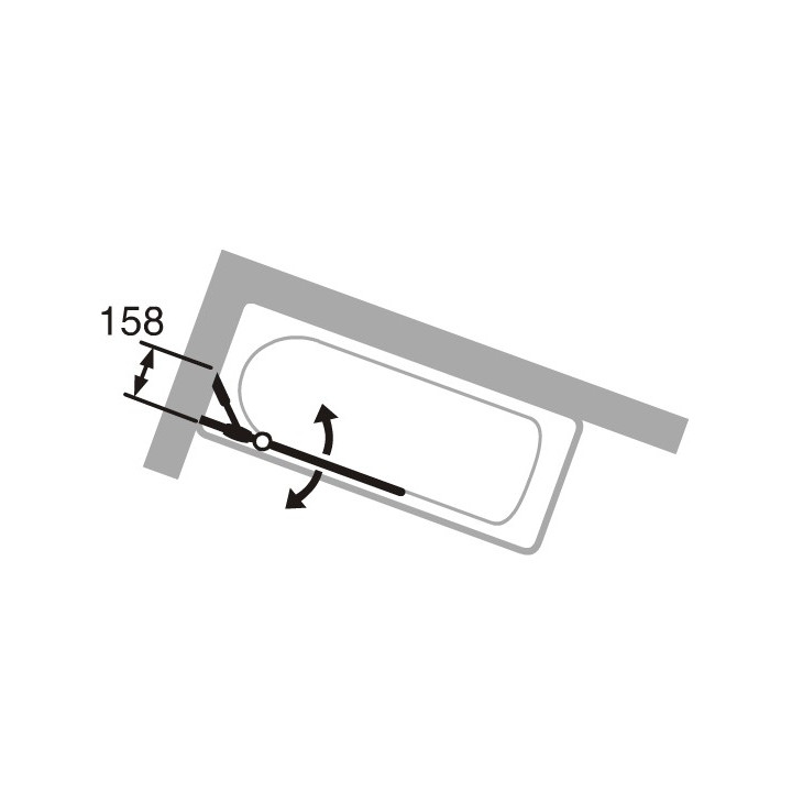 Parawan nawannowy Huppe 501 Design Pure - 2-częściowy 75 cm, profil srebr, szkło przeźroczyste- sanitbuy.pl