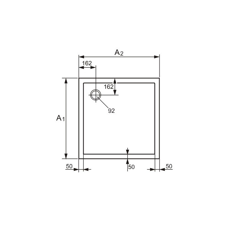Brodzik Huppe Purano prostokątny 1000x1000 mm- sanitbuy.pl