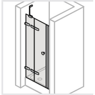 Drzwi do wnęki Huppe Enjoy Pure bezramowe lewe, profil chrom eloxal, szkło przeźroczyste- sanitbuy.pl