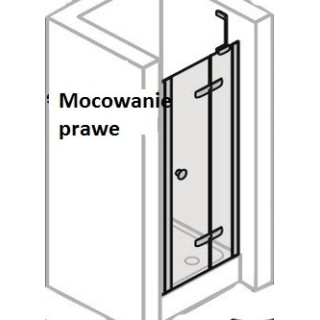 Drzwi do wnęki prawe Huppe Enjoy ELEGANCE 80 cm,  profil srebrny mat, szkło przeźroczyste- sanitbuy.pl