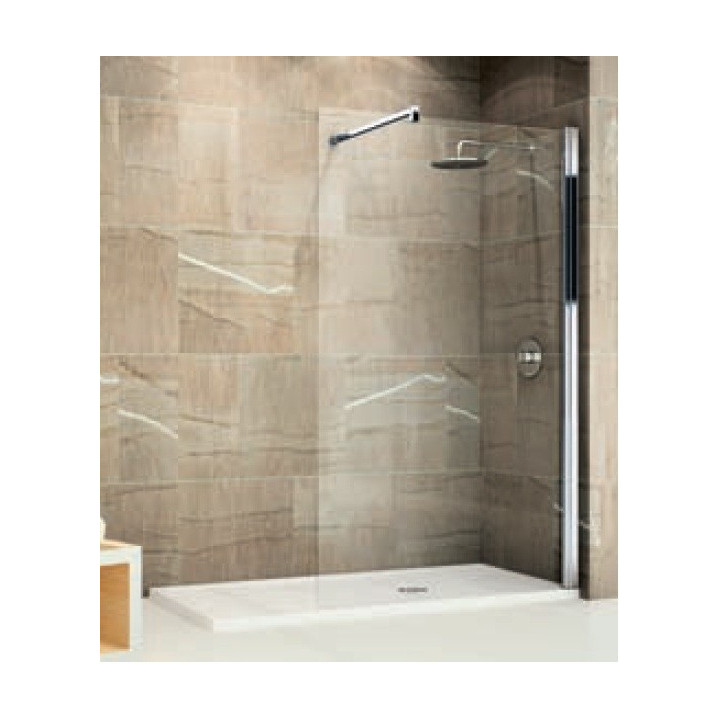 Ścianka prysznicowa Novellini Giada H stała 100 cm, profil chrom,  szkło przeźroczyste- sanitbuy.pl