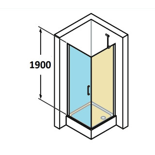Drzwi do ścianki bocznej Huppe Classics2 80 cm, wys. 190 cm, srebrny mat, szkło przeźroczyste z Anti Plaque- sanitbuy.pl
