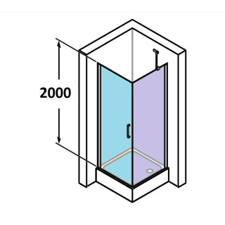 Drzwi do ścianki bocznej Huppe Classics2 80 cm, wys. 200 cm, srebrny poler, szkło przeźroczyste - sanitbuy.pl