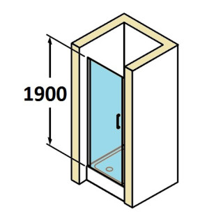 Drzwi do wnęki Huppe Classics 80 cm, wys. 190 cm, srebrny poler, szkło przeźroczyste - sanitbuy.pl