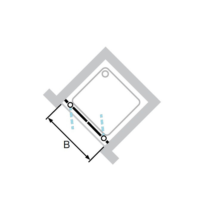 Drzwi do wnęki wachadłowe Huppe Classics 80 cm, wys. 190 cm, srebrny poler, szkło przeźroczyste z Anti Plaque- sanitbuy.pl