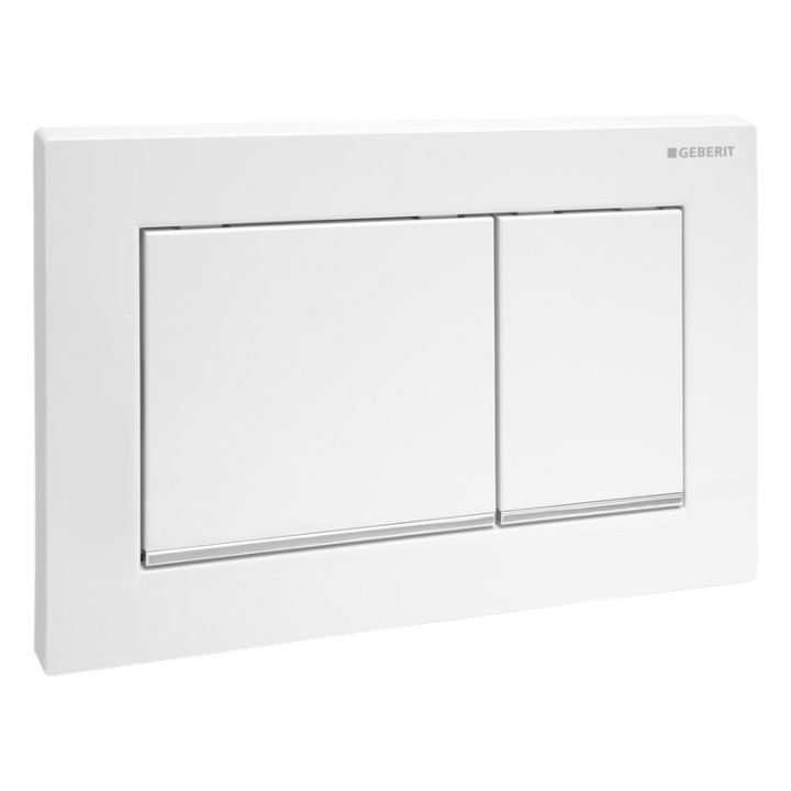 Przycisk Geberit Omega30 uruchamiający przedni/górny do spłuczek podtynkowych, chrom błyszczący-chrom matowy-chrom błyszczący- s