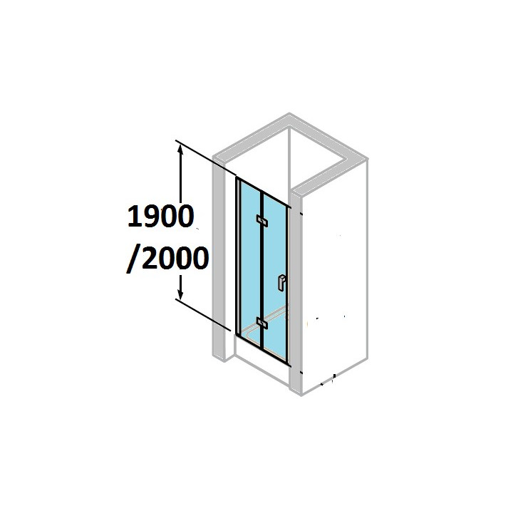 Drzwi prysznicowe Huppe Design Pure składane, szer. 1000 mm, szkło z powłoką Anti-Plaque- sanitbuy.pl