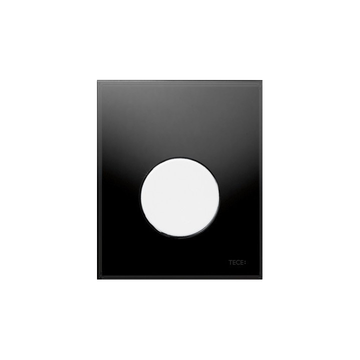 Przycisk spłukujący TECEloop do pisuaru z wkładką zaworową, szkło zielone, przycisk stal szczotkowana- sanitbuy.pl