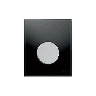 Przycisk spłukujący TECEloop do pisuaru z wkładką zaworową, szkło czarne, przycisk biały- sanitbuy.pl