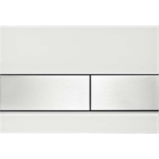 Przycisk spłukujący TECEsquare do WC - szkło białe, przyciski białe- sanitbuy.pl