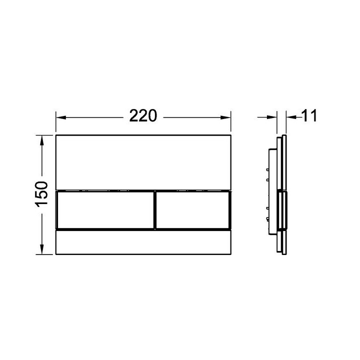 Przycisk spłukujący TECEsquare do WC - szkło białe, przyciski białe- sanitbuy.pl