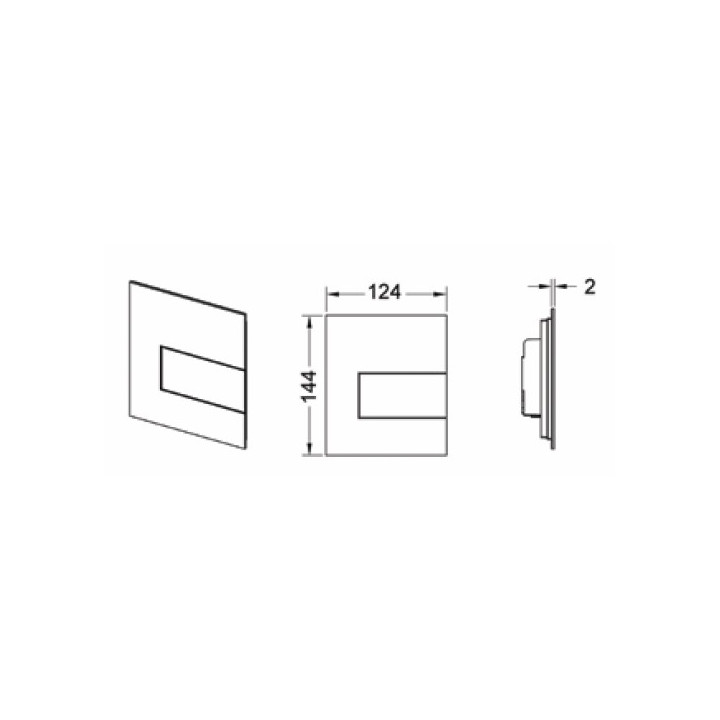 Przycisk spłukujący TECEsquare do pisuaru z wkładką zaworową - stal szczotkowana- sanitbuy.pl