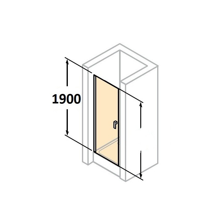 Drzwi prysznicowe Huppe Design Pure - skrzydłowe, szer. 100 cm, z powłoką Anti-Plaque- sanitbuy.pl