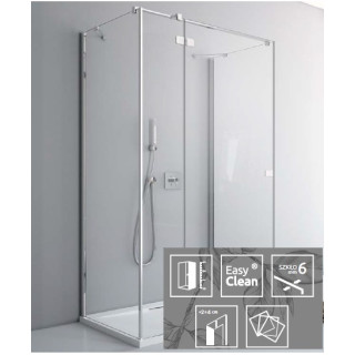 Drzwi do ścianki Radaway Fuenta New KDJ+S 80 cm, chrom, szkło przeźroczyste EasyClean- sanitbuy.pl