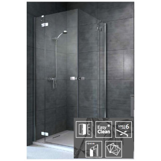 Kabina Radaway Fuenta New KDD 80x80 cm, chrom, szkło przeźroczyste EasyClean- sanitbuy.pl