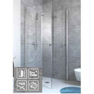 Kabina Radaway Fuenta New KDD 100x100 cm, chrom, szkło przeźroczyste EasyClean- sanitbuy.pl