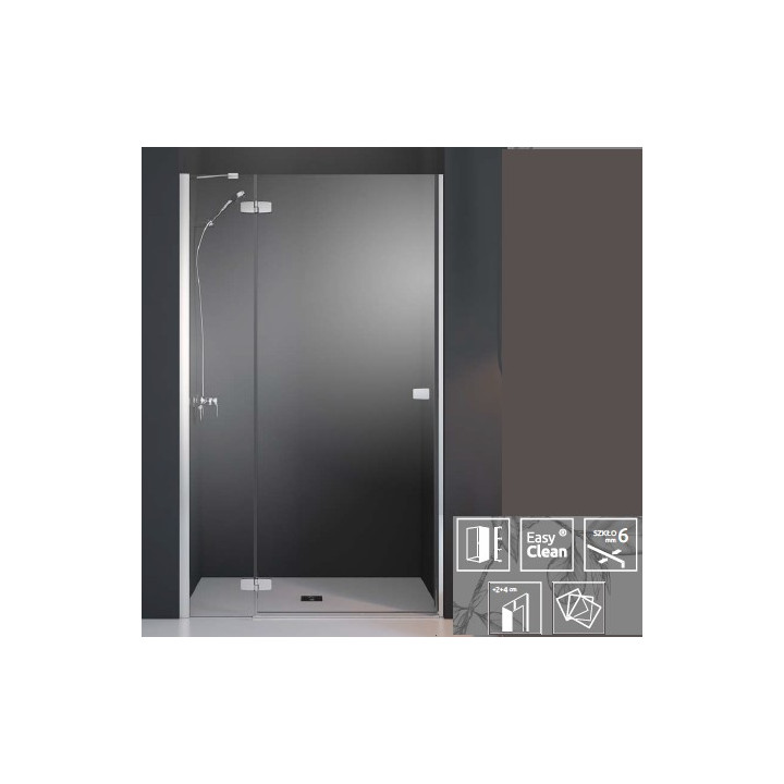 Kabina Radaway Fuenta New KDD 100x100 cm, chrom, szkło przeźroczyste EasyClean- sanitbuy.pl