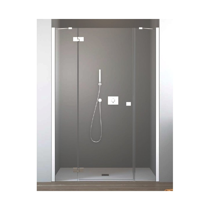 Drzwi do wnęki Essenza New DWJ 130 cm, część prawa, chrom, szkło przeźroczyste EasyClean- sanitbuy.pl