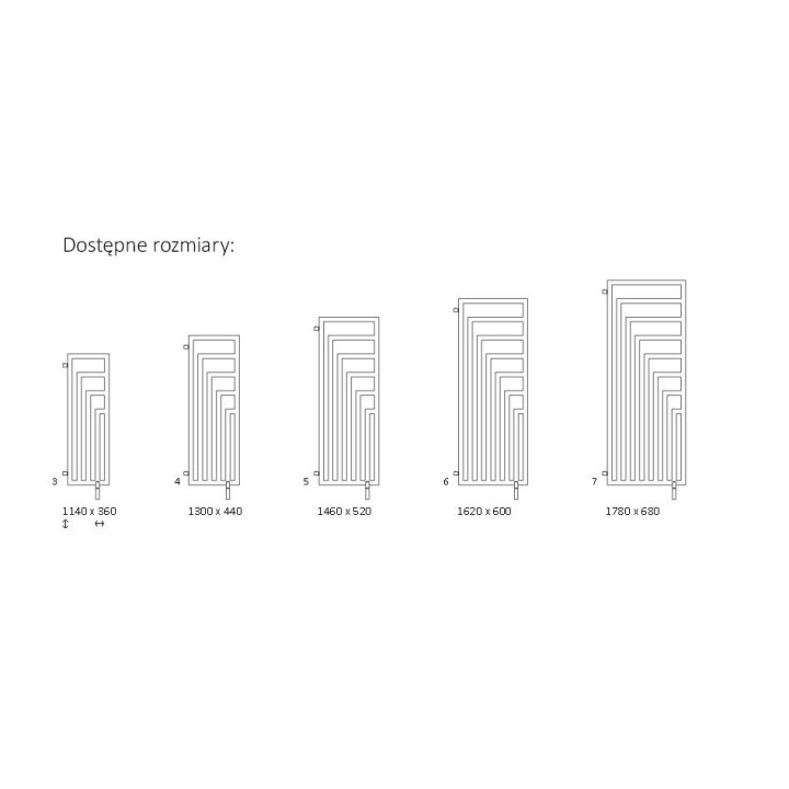 Grzejnik Terma Angus Vertical 178x68 cm- sanitbuy.pl