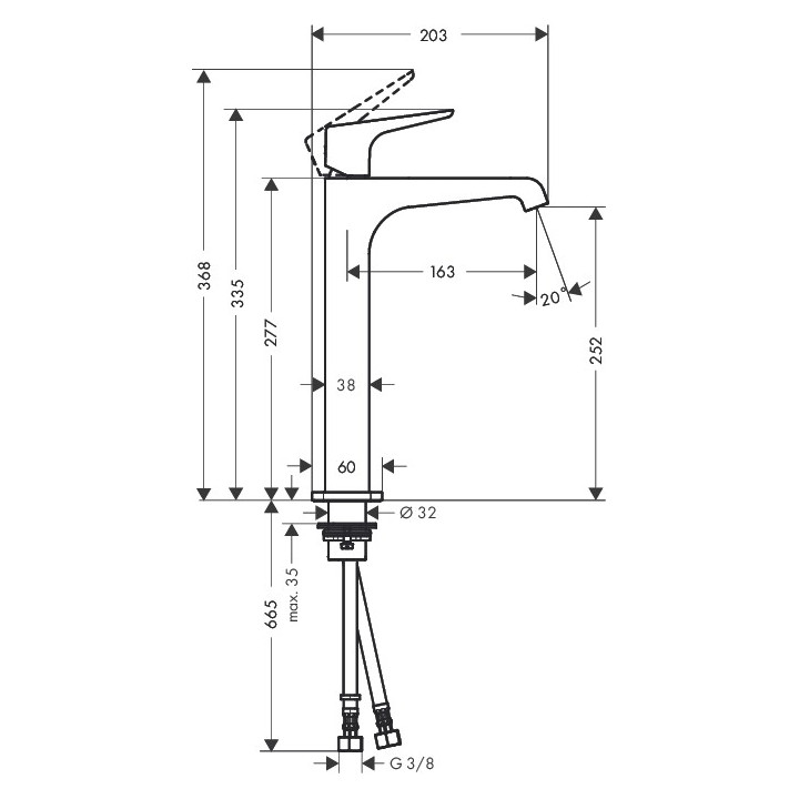 Bateria umywalkowa  Axor Citterio E, wys. 115 mm- sanitbuy.pl