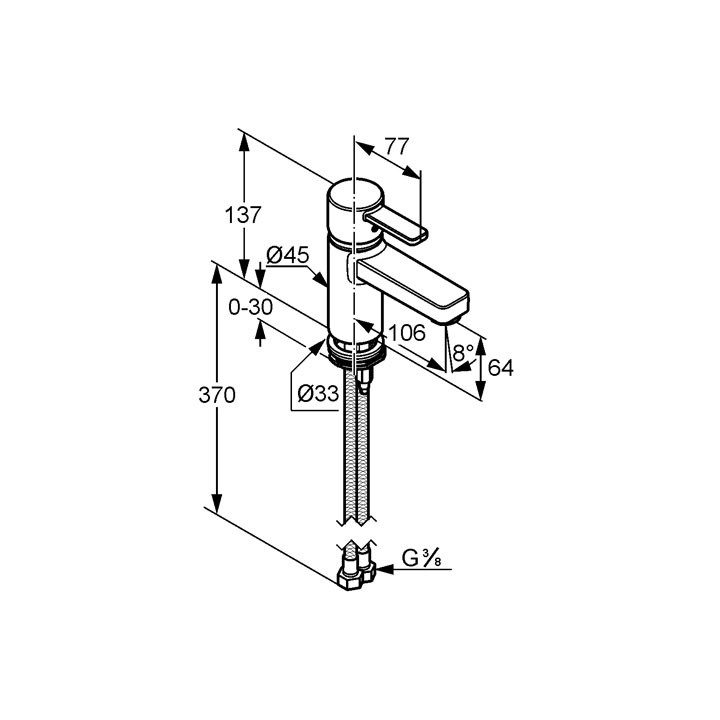 Bateria umywalkowa jednouchwytowa  Kludi ZENTA- sanitbuy.pl