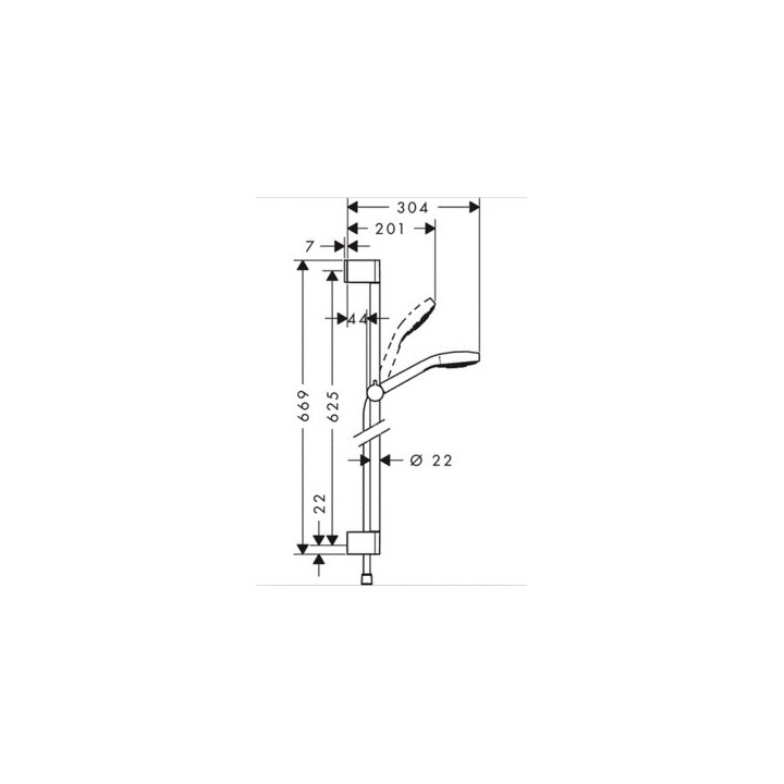 Zestaw prysznicowy Hansgrohe Croma Select E Multi 0,90 m, wielkość główki 110 mm, biały/chrom- sanitbuy.pl