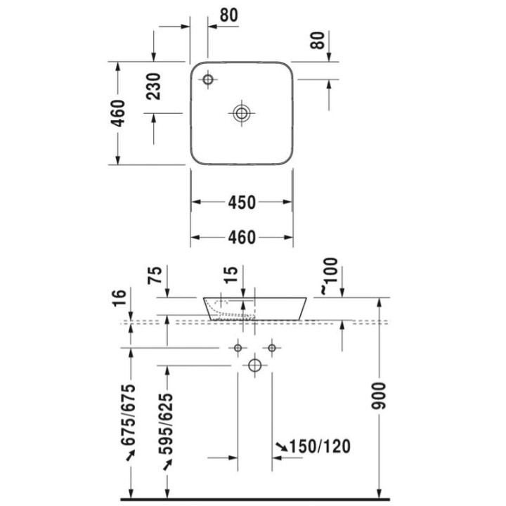 Umywalka Duravit Cape Cod 50 cm z powłoką WonderGliss- sanitbuy.pl