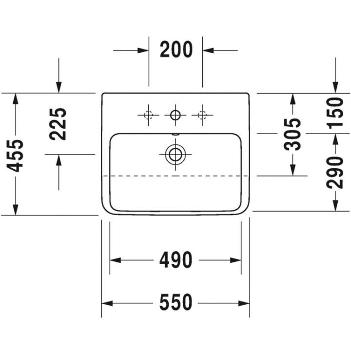 Umywalka Duravit ME by Starck 49x36,5 cm wpuszczana w blat - sanitbuy.pl
