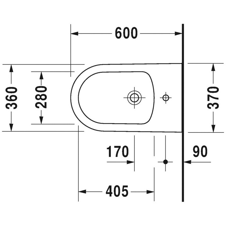 Bidet Duravit ME by Starck, wiszący z powłoką WonderGliss- sanitbuy.pl