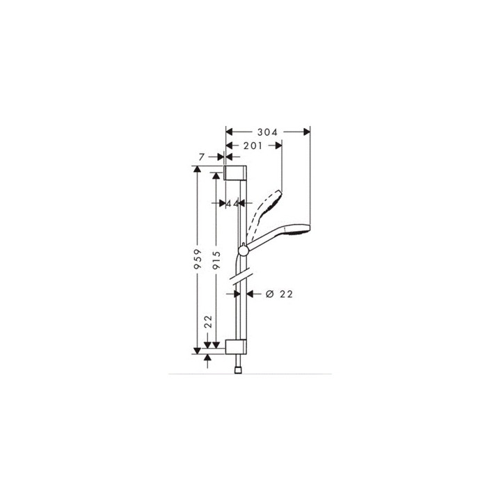 Zestaw prysznicowy Hansgrohe Croma Select S Multi z  główką EcoSmart- sanitbuy.pl