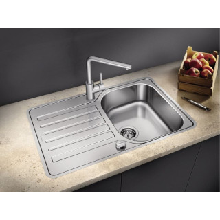 Zlewozmywak stalowy Blanco LANTOS 45 S-IF  Compact z korkiem automatycznym- sanitbuy.pl